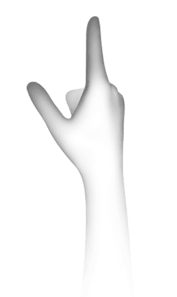 Single finger pointing